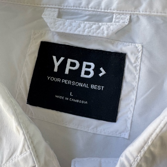 NWT YPB White Nylon Windbreaker Shirt Size L - Picture 4 of 11